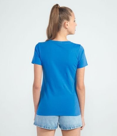Remera en Algodón con Cuello V y Manga corta 2