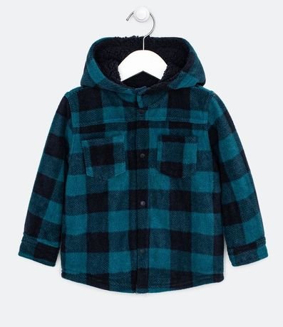 Camisa Infantil en Fleece Estampa Cuadrillé - Talle 1 a 5 años 1