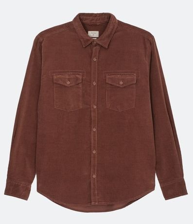 Camisa en Terciopelo con Bolsillos Delanteros 6