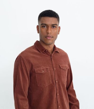 Camisa en Terciopelo con Bolsillos Delanteros 3