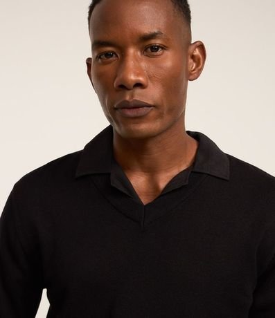 Suéter en Tejido de Punto con Cuello V 5