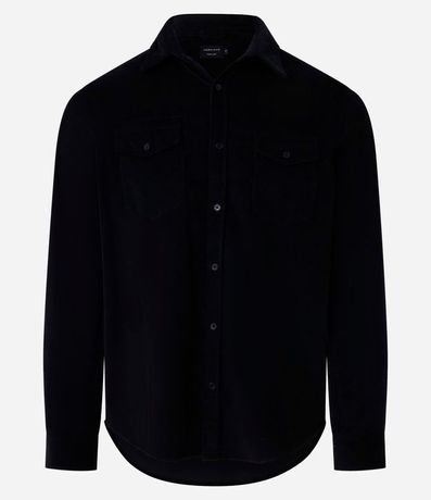 Camisa en Terciopelo con Bolsillos Delanteros 3