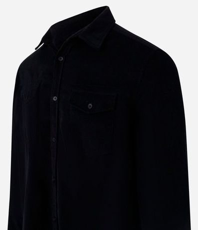 Camisa en Terciopelo con Bolsillos Delanteros 4