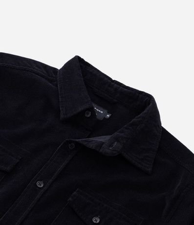 Camisa en Terciopelo con Bolsillos Delanteros 11