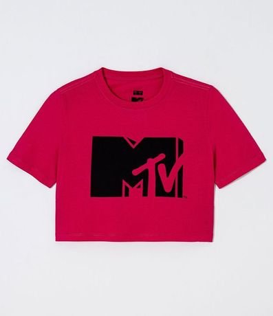 Blusa Cropped en Algodón Estampa Logo MTV 4