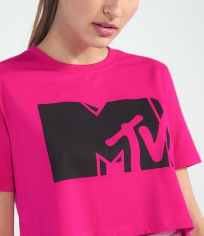 Blusa Cropped en Algodón Estampa Logo MTV 3