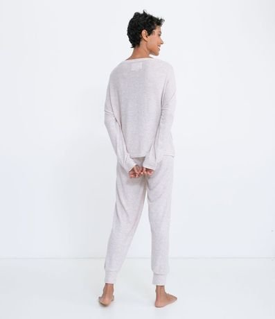Pijama Largo en Tejido de Punto con Botones y Amarre 2