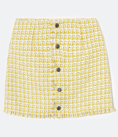 Pollera Corta en Tweed con Botones Frontales 5