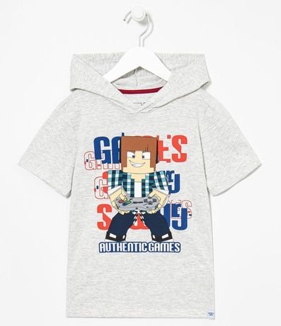 Camiseta Infantil com Capuz Authentic Games - Tam 5 a 14 anos 1