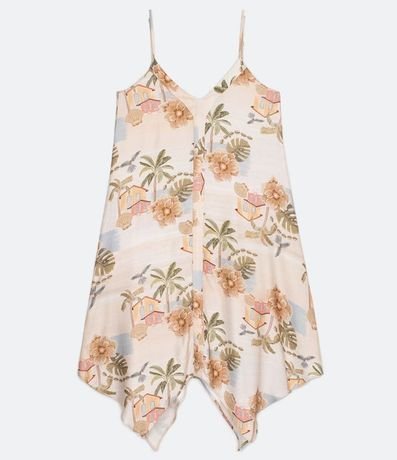 Vestido Midi en Viscosa con Puntas Estampa de Flores 5