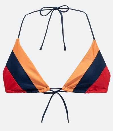 Bikini Triangular Largo Color Blocking con Relleno 1