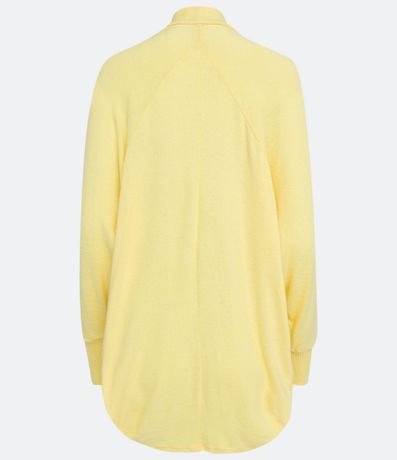 Cardigan Alargado en Tejido de Punto con Ribana en el Puño 6