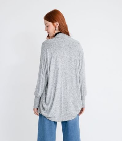 Cardigan Alargado en Tejido de Punto con Ribana en el Puño 2