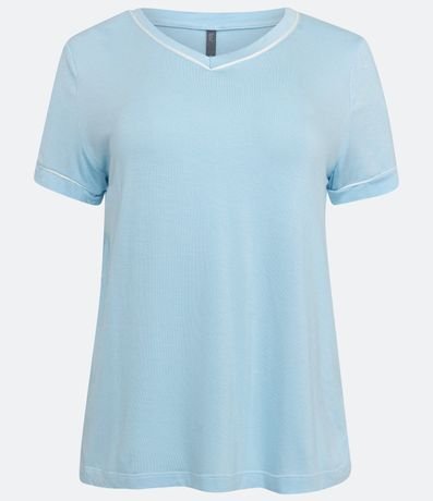 Blusa de Pijama Lisa con Detalles 5