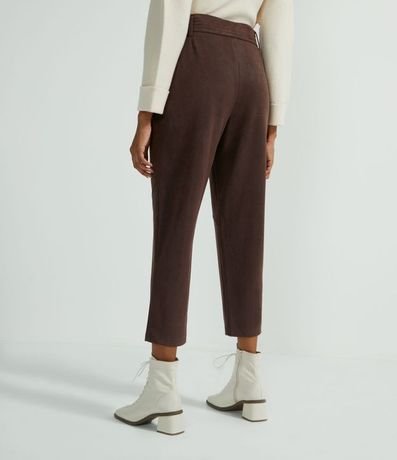Pantalón Clochard en Fake Suede con Cinturón 2