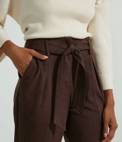 Pantalón Clochard en Fake Suede con Cinturón 3