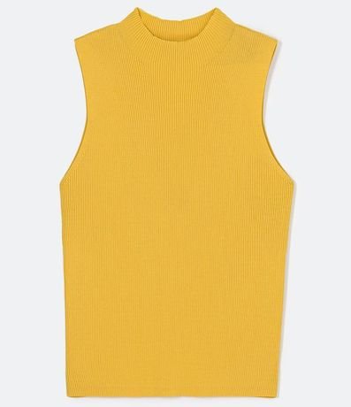 Blusa Musculosa Básica de Punto con Cuello Alto 6