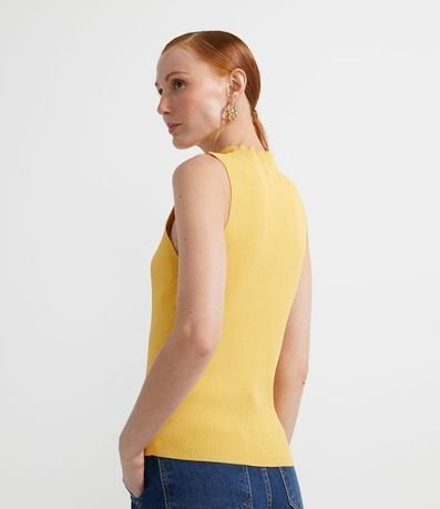Blusa Musculosa Básica de Punto con Cuello Alto 2