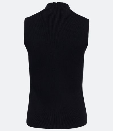 Blusa Musculosa Básica de Punto con Cuello Alto 6