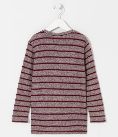 Buzo Infantil de Punto con Patrón Rayado - Talle 5 a 14 años 2