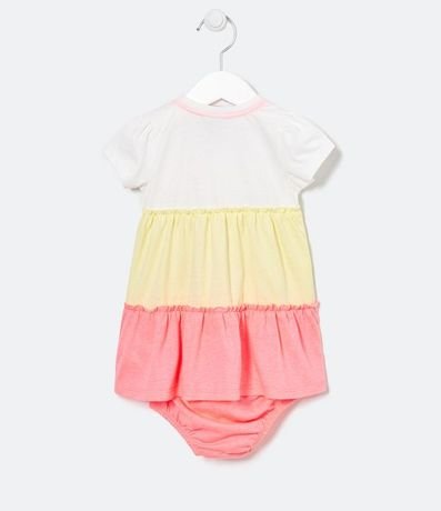 Vestido Infantil Detalles Maria Neon con Bombacha - Talle 0 a 18 meses 2