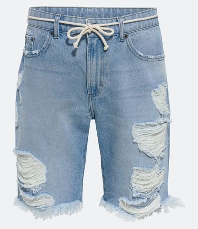Bermuda Slim Jeans con Rotos 5