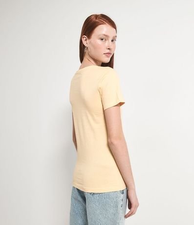 Blusa Básica en Algodón con Escote V y Manga Corta 2