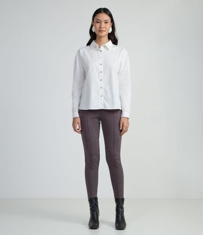 Pantalón Legging con Estampado de Cuadros 5