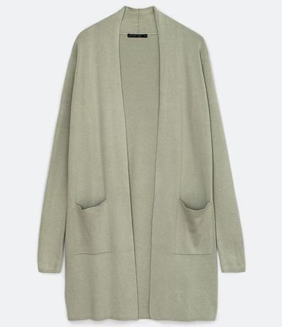 Cardigan Alargado Básico de Punto con Bolsillos 6