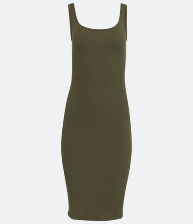 Vestido Midi Básico con Escote Cuadrado 6
