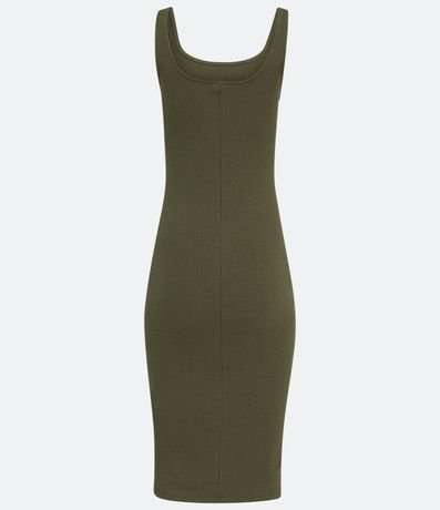 Vestido Midi Básico con Escote Cuadrado 7