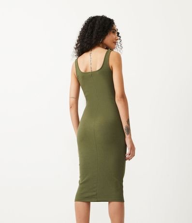 Vestido Midi Básico con Escote Cuadrado 2
