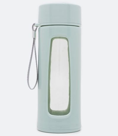 Botella de Vidrio con Asa y Detalle en Plástico Minimal 1