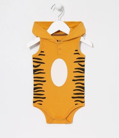 Body Infantil con Capucha Disfraz Tigre - Talles 0 a 18 meses 1