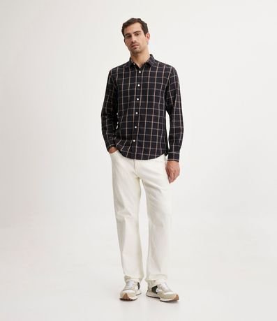 Camisa Cuadrillé Manga Larga en Franela Leviana 2