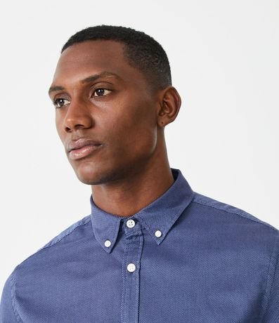 Camisa Manga Larga en Algodón con Estampa Discreta 4