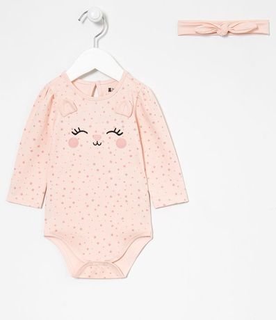 Body Infantil Cara de Animales Orejas 3D - Tam 0 a 18 meses 1