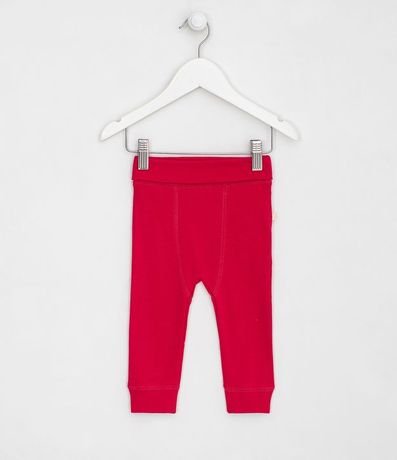 Pantalón Infantil Liso en Suedine con Dobla en la Cintura - Talle 0 a 18 meses 1