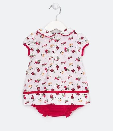 Vestido Body Infantil Cuello Muñeca Estampado Floral - Talle 0 a 18 meses 2