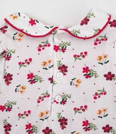 Vestido Body Infantil Cuello Muñeca Estampado Floral - Talle 0 a 18 meses 4