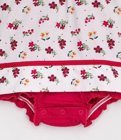 Vestido Body Infantil Cuello Muñeca Estampado Floral - Talle 0 a 18 meses 5