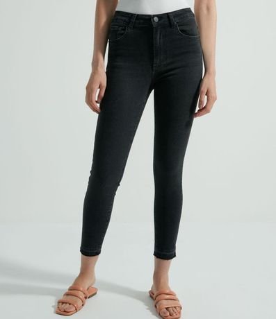 Pantalón Skinny Jeans con Barra Desgastada 1