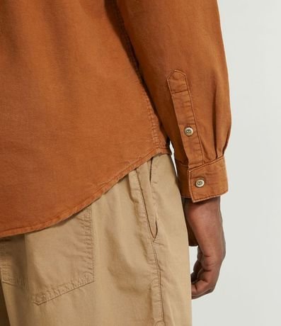 Camisa Manga Larga Lisa con Bolsillos 4