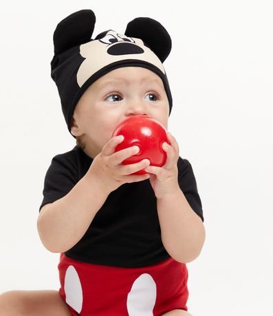 Body Infantil Disfraz Mickey con Gorra - Tam 0 a 18 meses 1