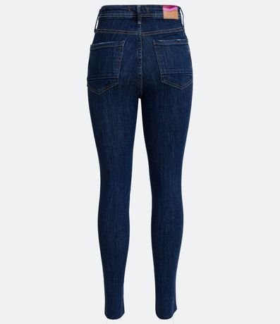 Pantalón Skinny Cintura Alta en Jeans con Barra Deshilachada 7