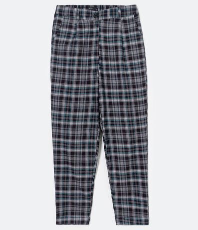 Pantalón Estilo Sastrería en Algodón Cuadrillé 4