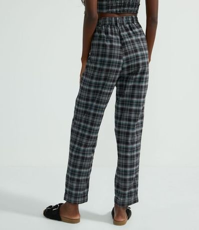 Pantalón Estilo Sastrería en Algodón Cuadrillé 2