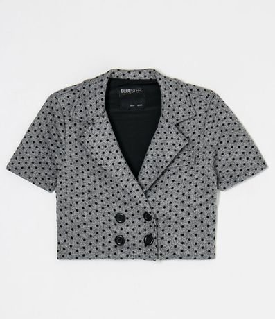 Blazer Punto Roma Lunares Manga Corta Cropped 2
