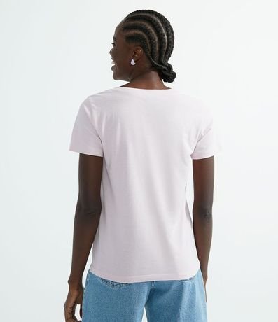 Remera en Algodón con Cuello V y Manga corta 2