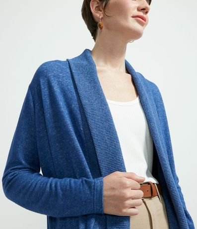 Cardigan Básico en Viscosa con Abertura Total 3